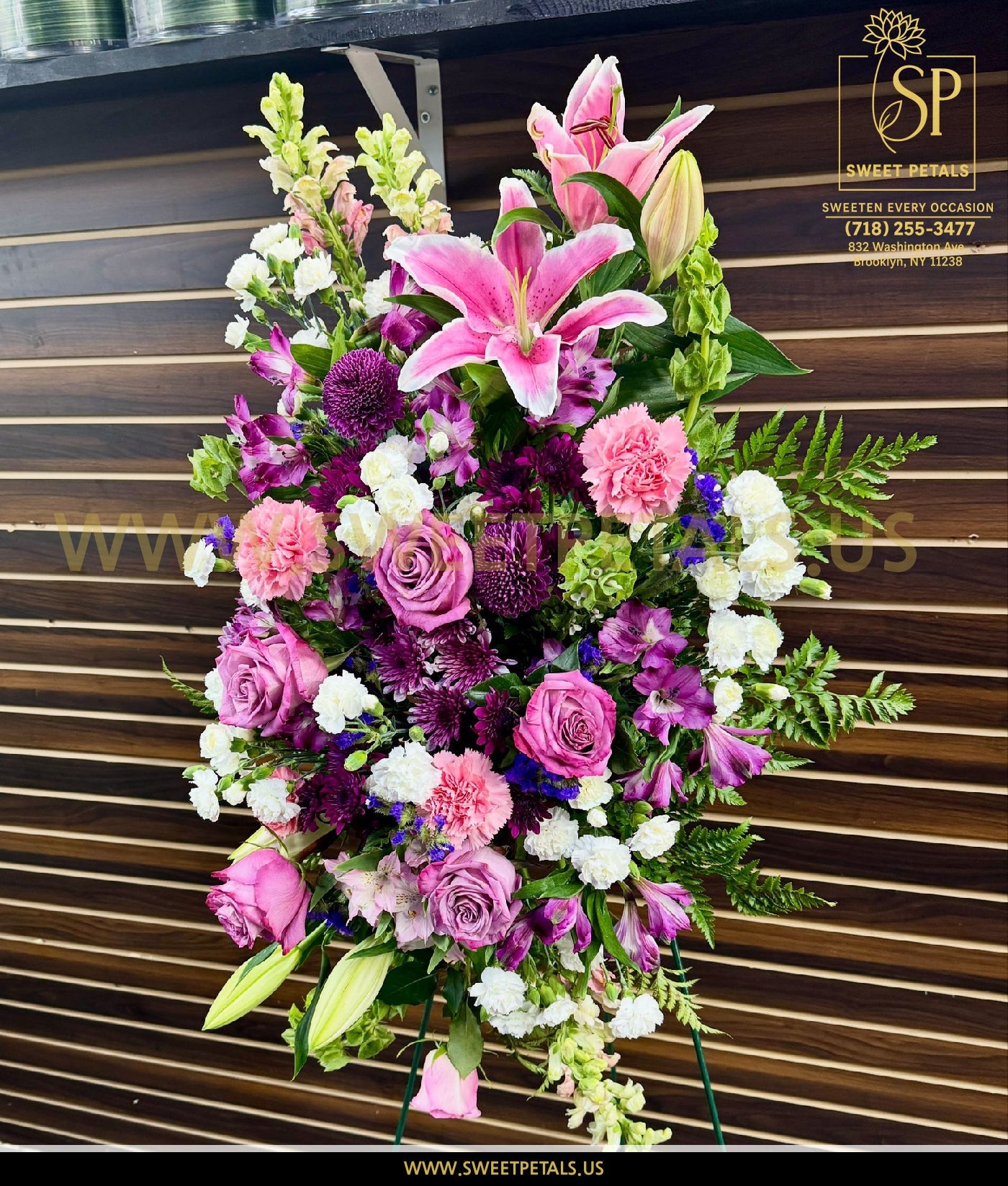 Majestic Purple Elegance Standing Spray