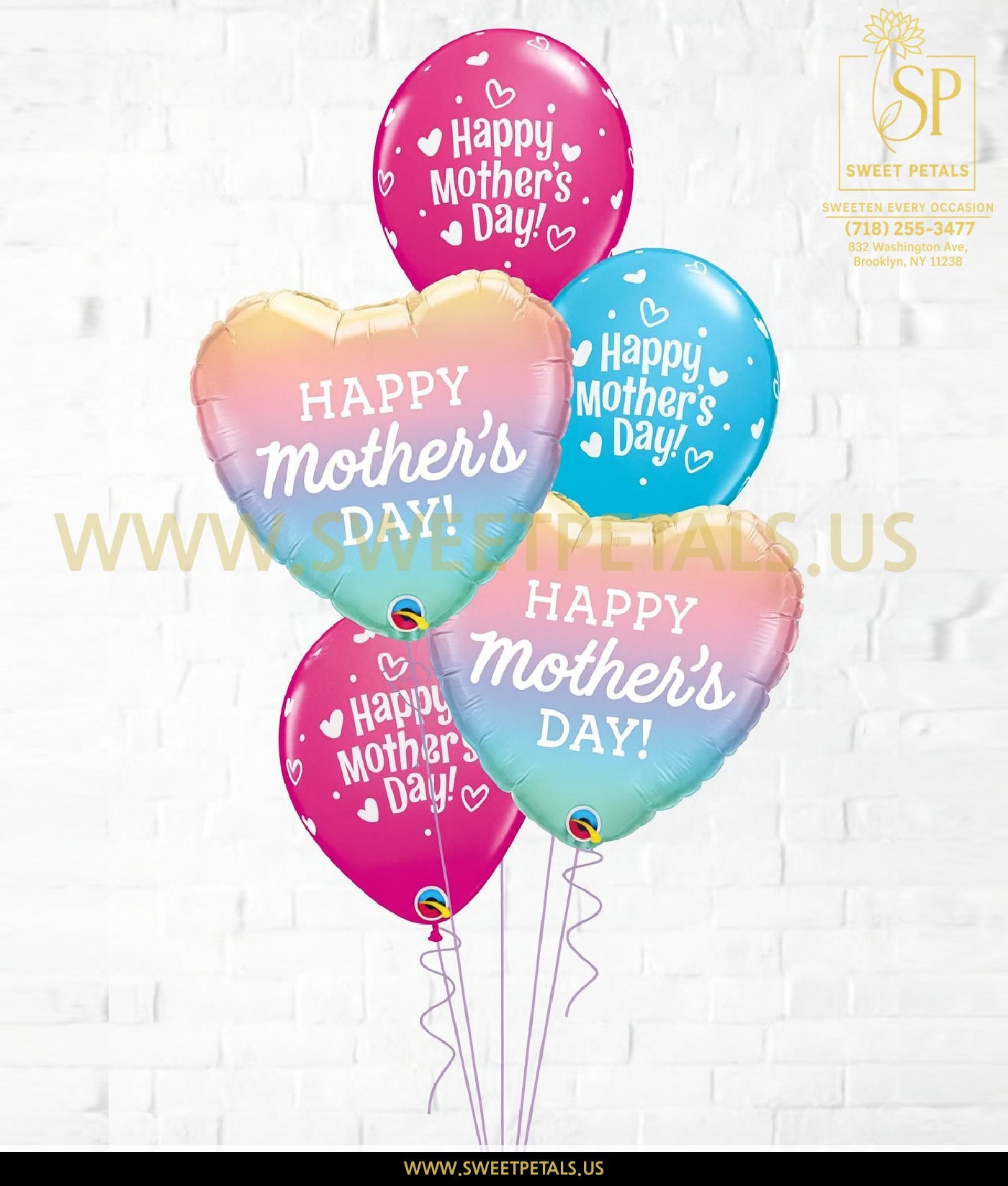 Mother's Day Pastel Ombre Balloon Bouquet