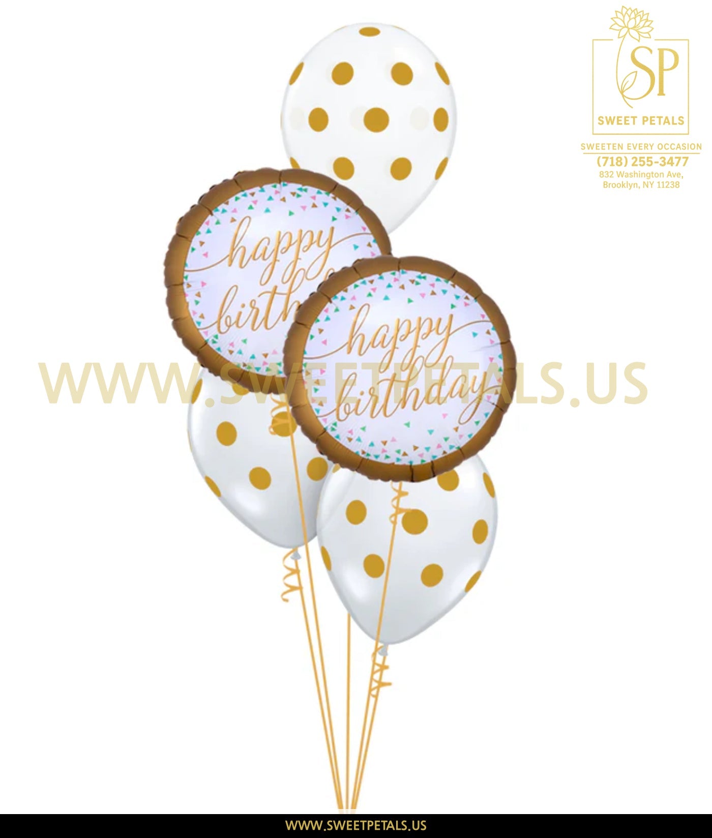 Pastel Confetti Bday Celebration Clear Big Polka Balloon Bouquet