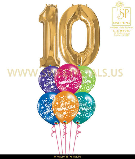 Any Two Digit Anniversary Balloons
