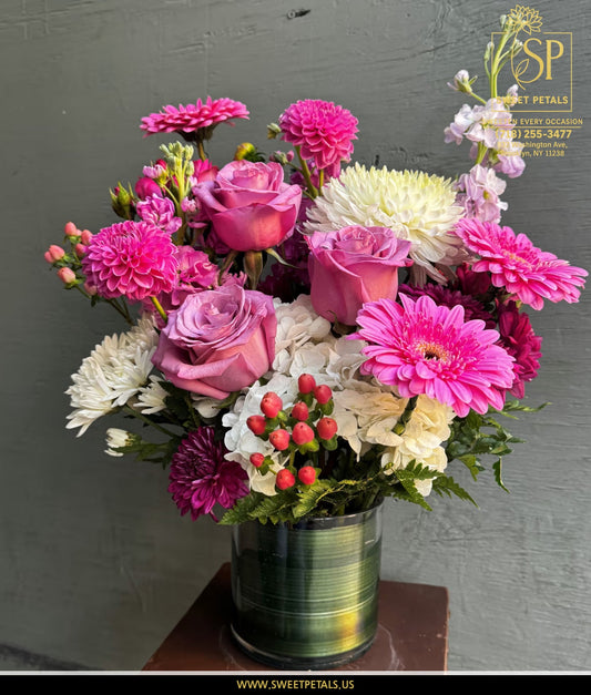 Blushing Blooms Arrangement By SweetPetals