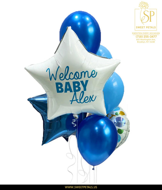 Custom Baby Birthday Balloon Bouquet