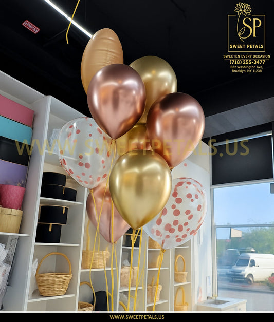 Golden Rose Luxe Balloon Bouquet