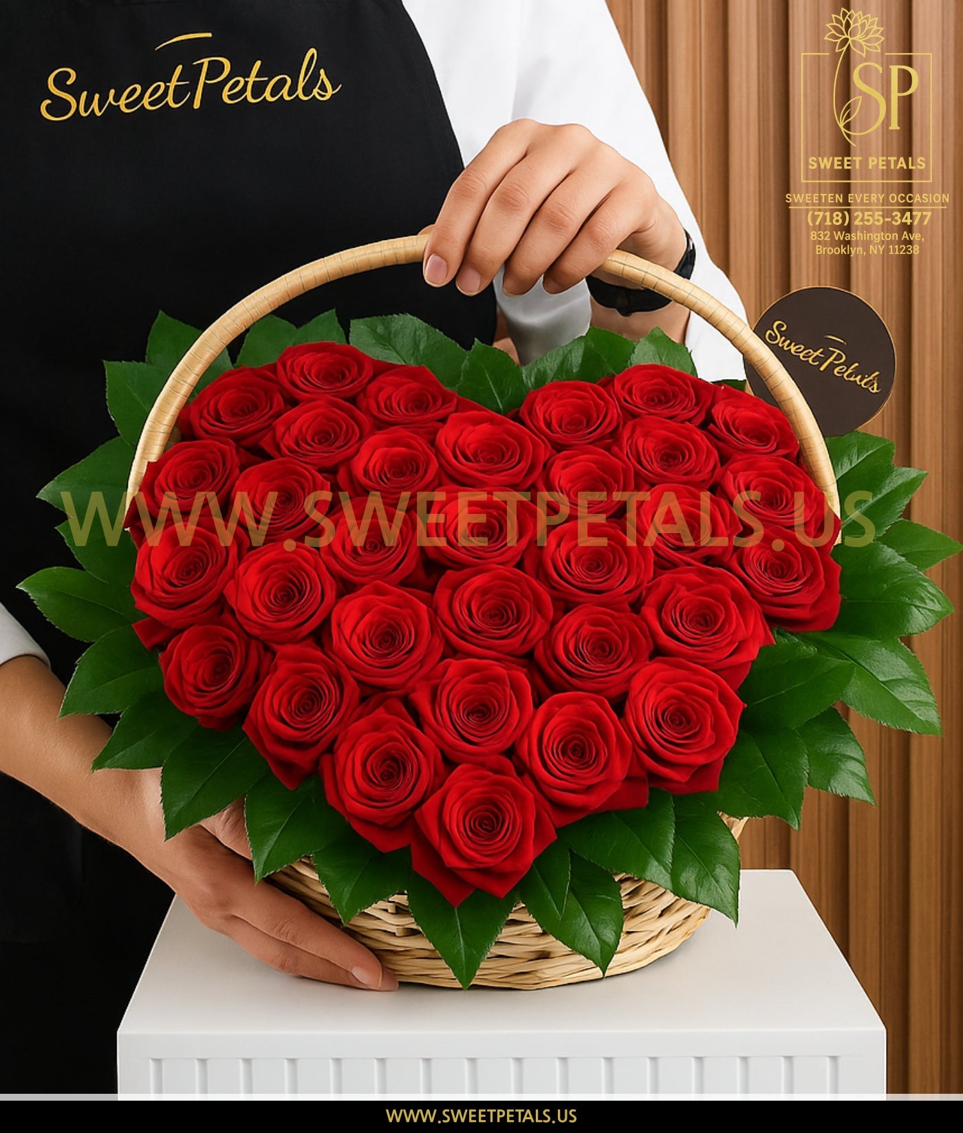 Heart of Roses Basket