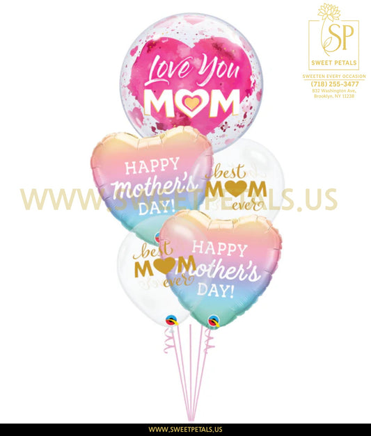 Love You M(Heart)M Ever Simply Best Mother's Day Pastel Bouquet