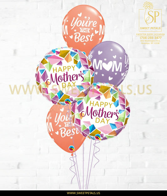 Mother's Day Colorful Gems Balloon Bouquet