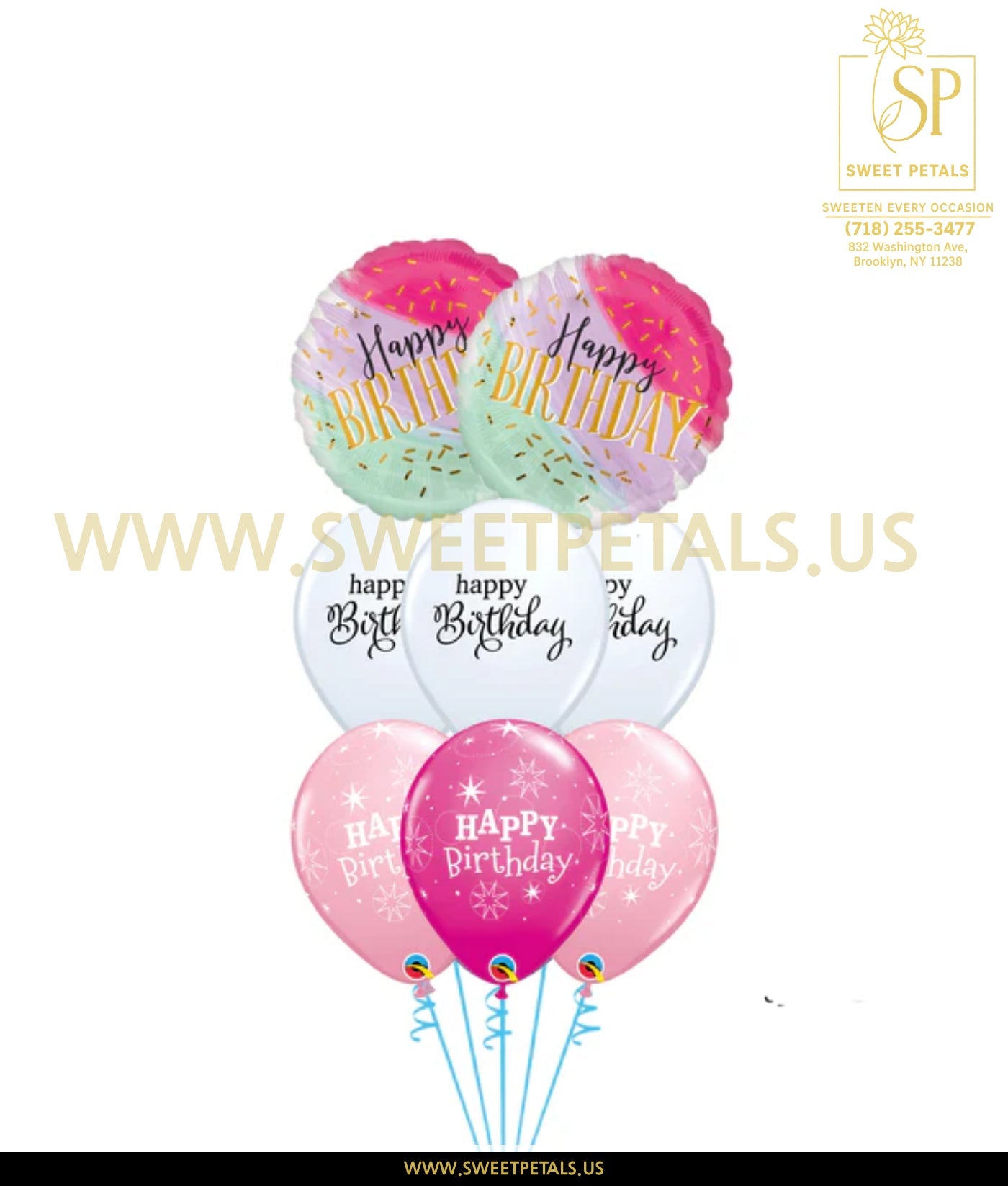 Water Color Sparkling Simply Birthday Bouquet