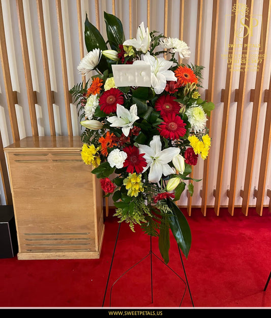 Red sympathy arrangement