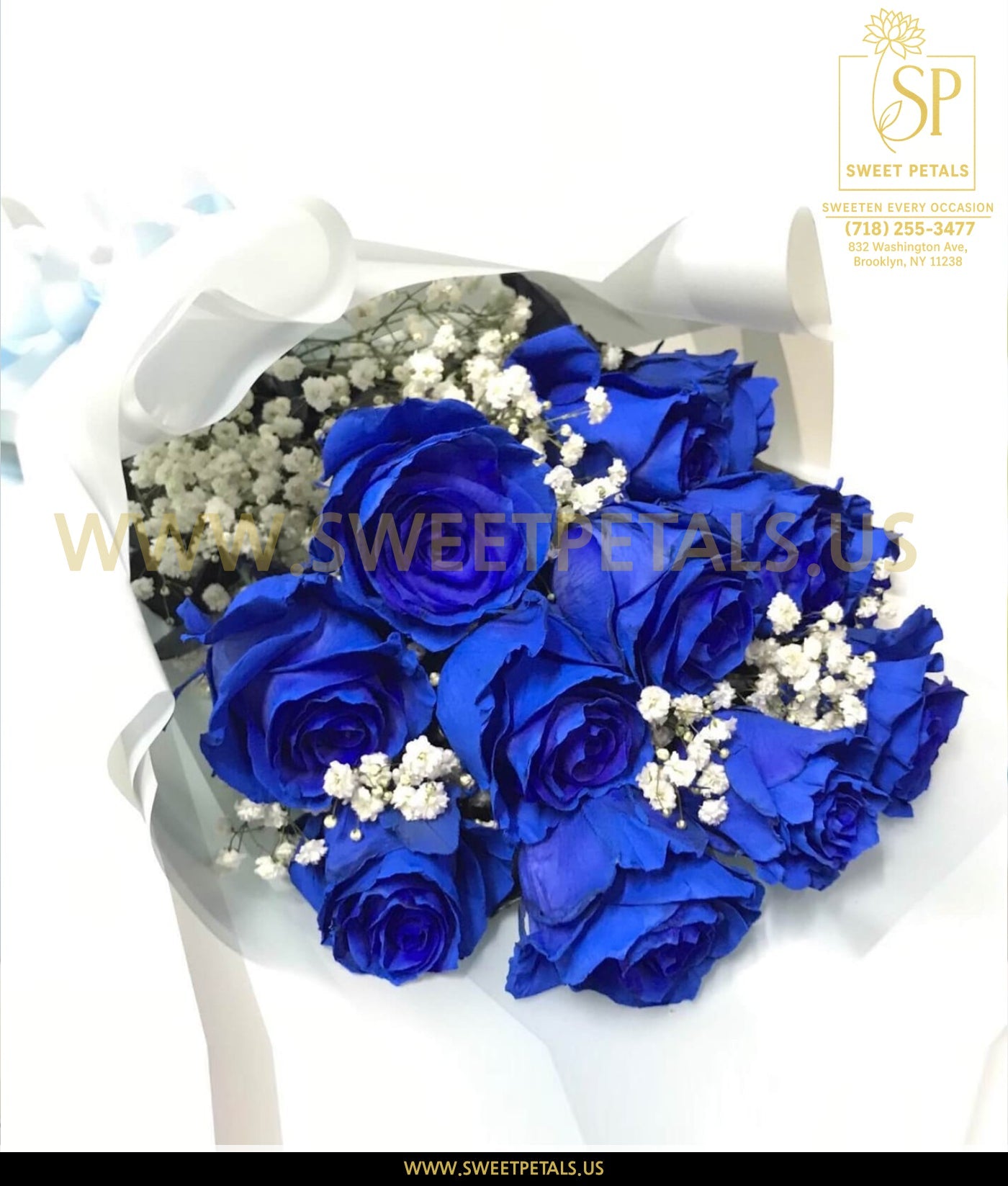 Royal Blue Roses Bouquet