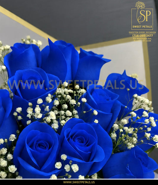 Royal Blue Roses Bouquet